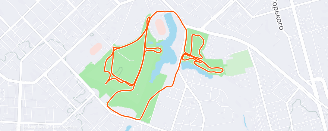 Map of the activity, Утренний забег