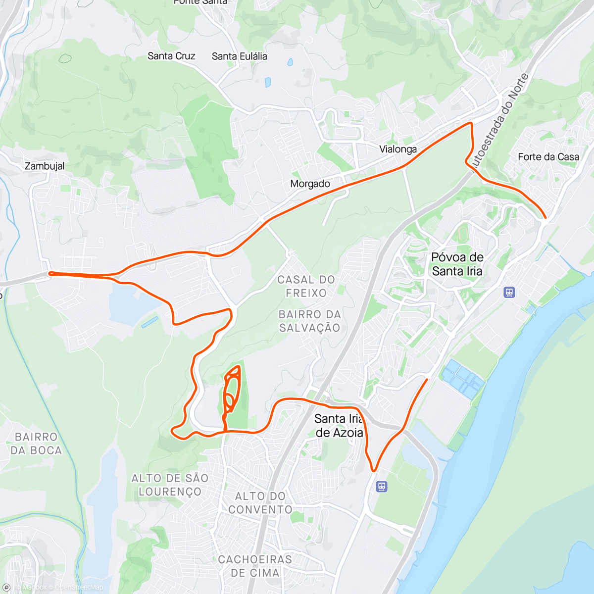 Map of the activity, Morning Ride - Brick 2/3