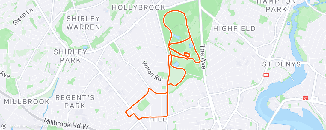 Map of the activity, Beautiful running morning