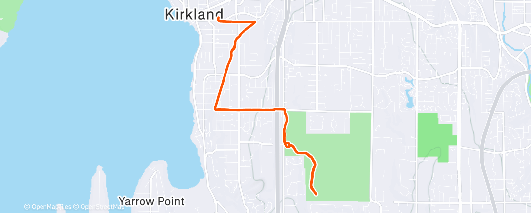Map of the activity, Afternoon Run