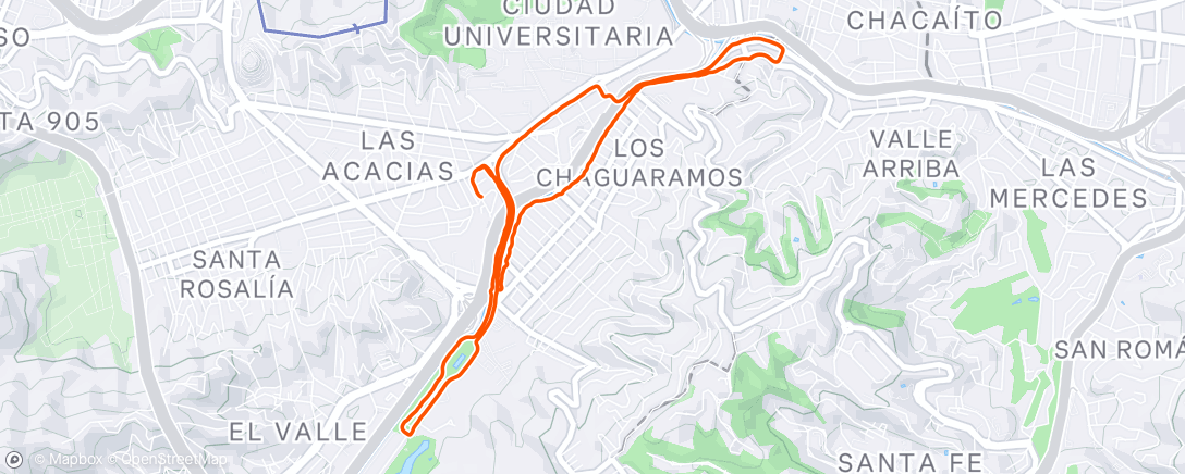 Map of the activity, Carrera de mañana