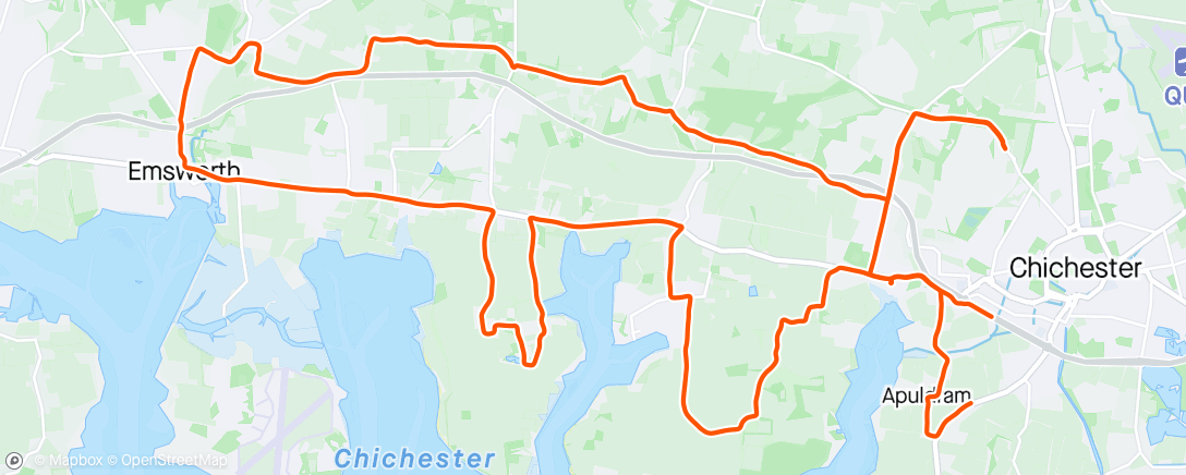 Mapa de la actividad (CCR Tuesday - Emsworth)