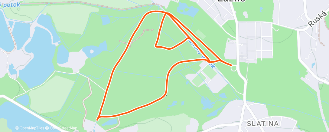 Map of the activity, Lunch Run