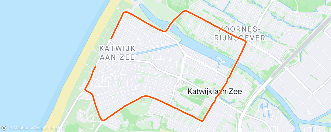 Map of the activity, Ronde van Katwijk met mn vader