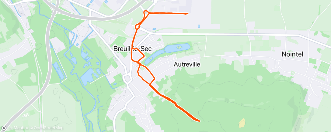 Map of the activity, Trail le midi