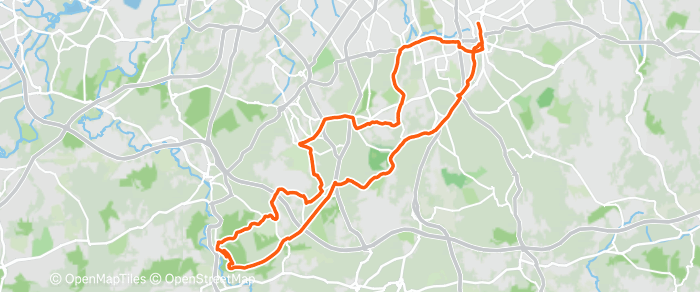 Route map for TADWORTH (CAFE AT END) – THE TREE HOUSE – G1/2 37MI 1825FT G3 34MI 1800FT