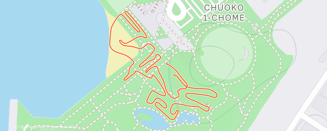 Map of the activity, Cyclocross Chiba / DNF of ME2