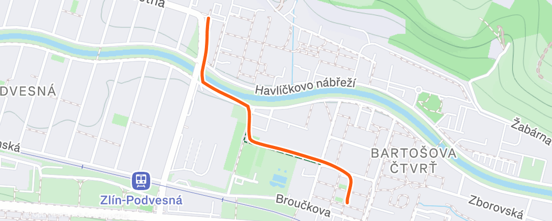 Map of the activity, Morning Run