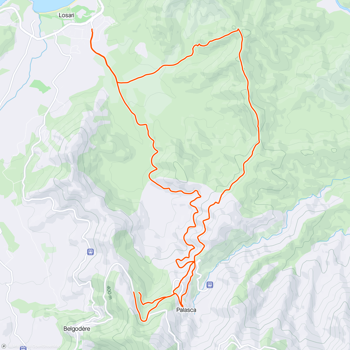 Карта физической активности (MTB: Bocca di Cento Chiave, avec les riders)