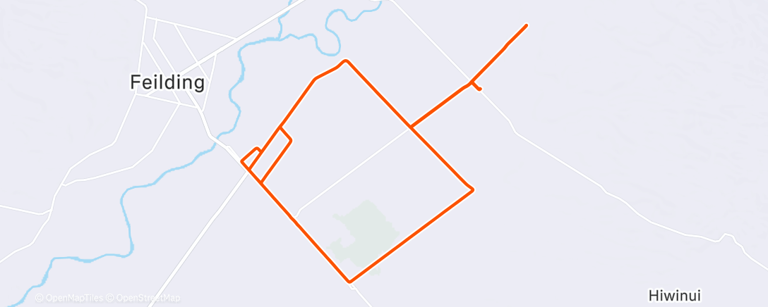 Map of the activity, Roadie flat. Taonui loops