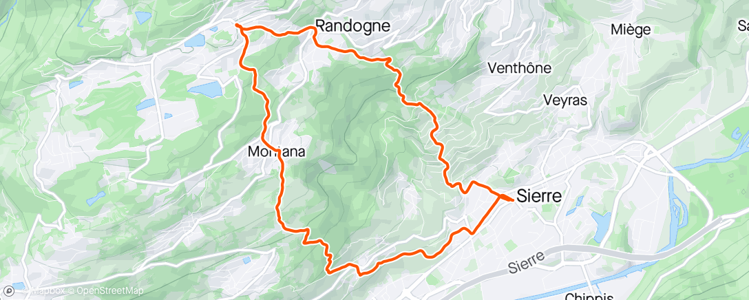 Map of the activity, Sierre_Montana ↔️