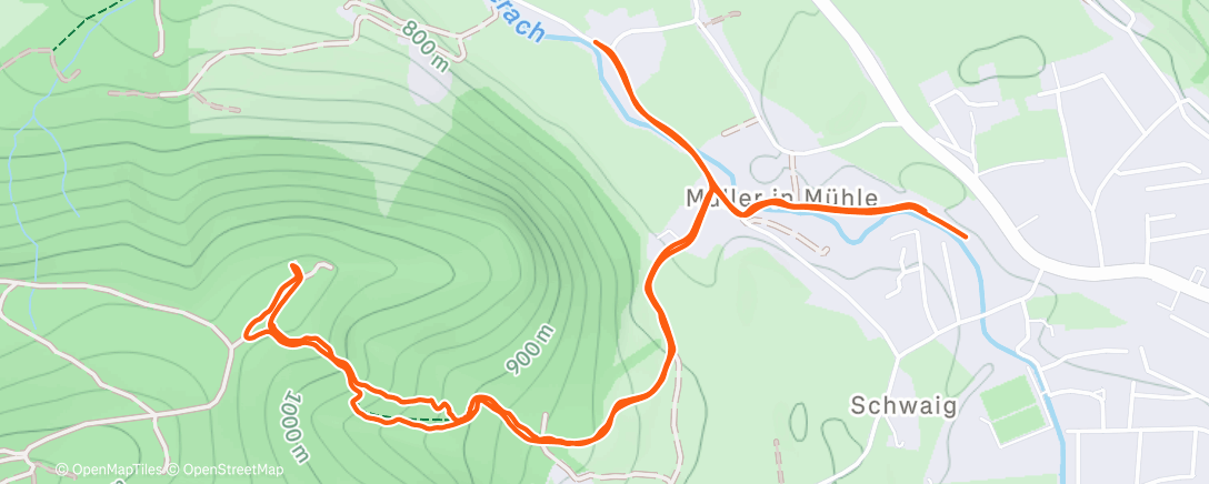 Map of the activity, Lunch Walk