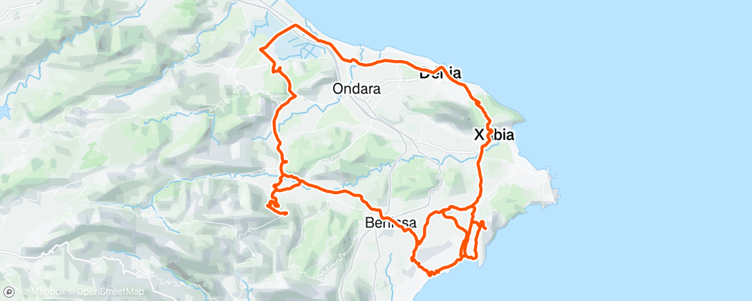 Mappa dell'attività Pluk (Moraira) de dag