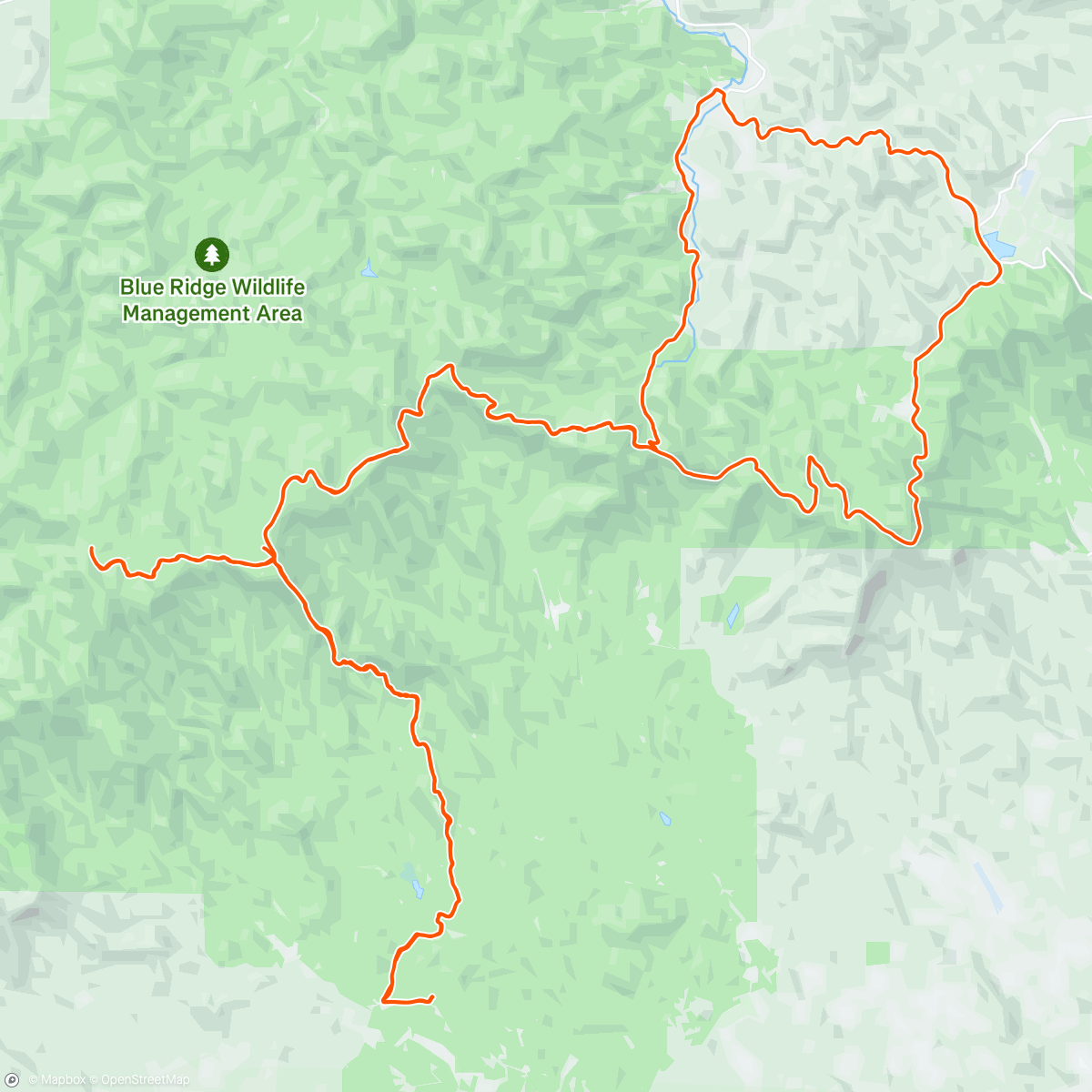 Map of the activity, Another Leadville pedal session in the books.