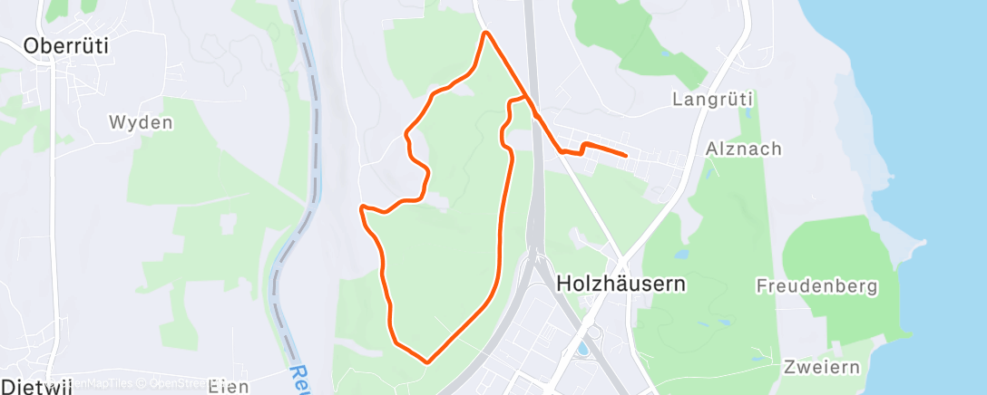 Map of the activity, Lunch Run