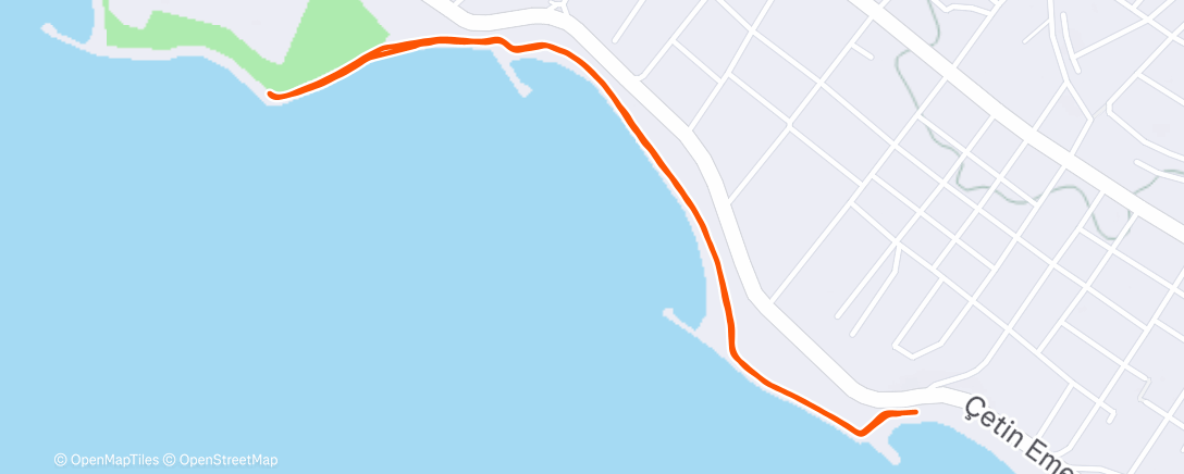 Map of the activity, Morning Run