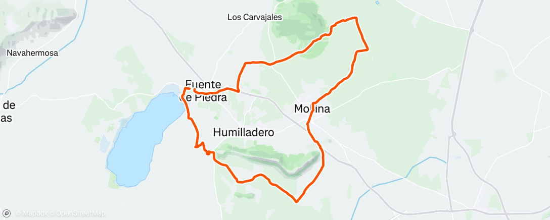 Map of the activity, Evening Ride