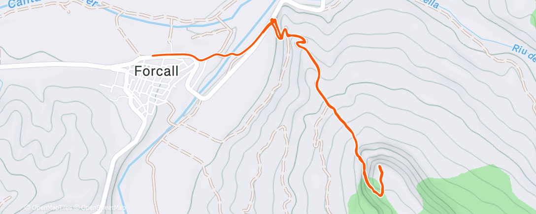 Map of the activity, Lunch Trail Run. Roca del Migdía. 🏞️🐐🏃
