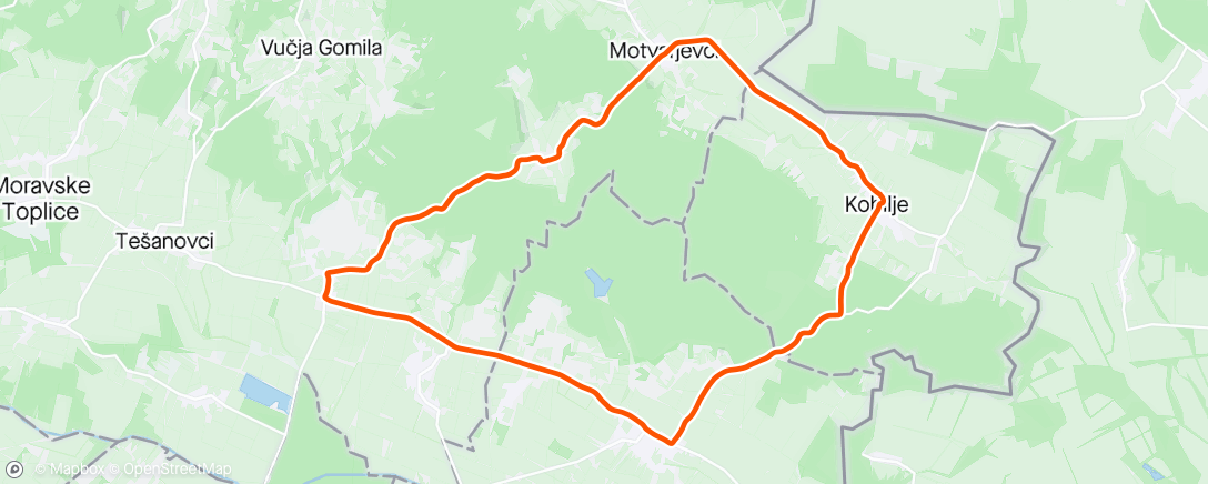 Map of the activity, Easy Ride