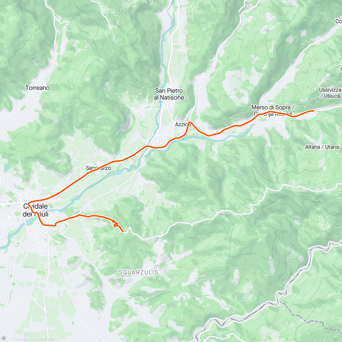 Map of the activity, BKOOL - Marano Lagunare - Santuario di Castelmonte