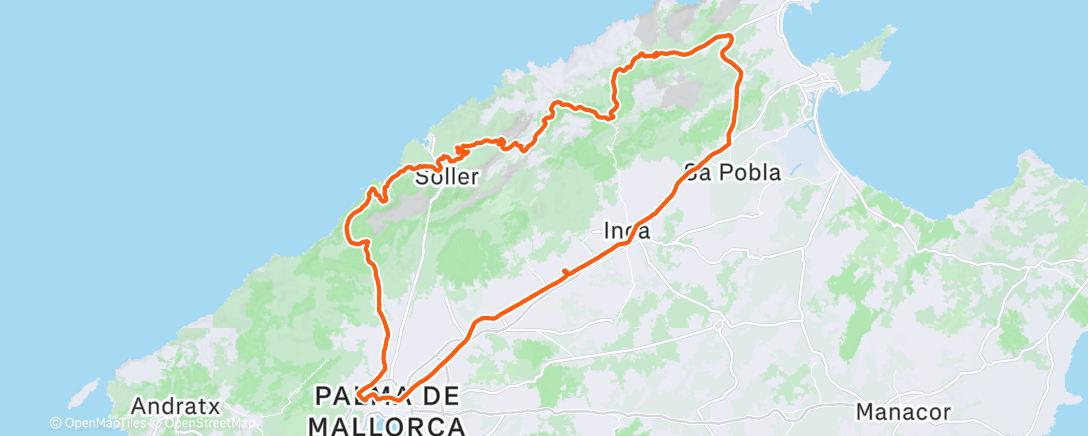 Map of the activity, Mallorca 2