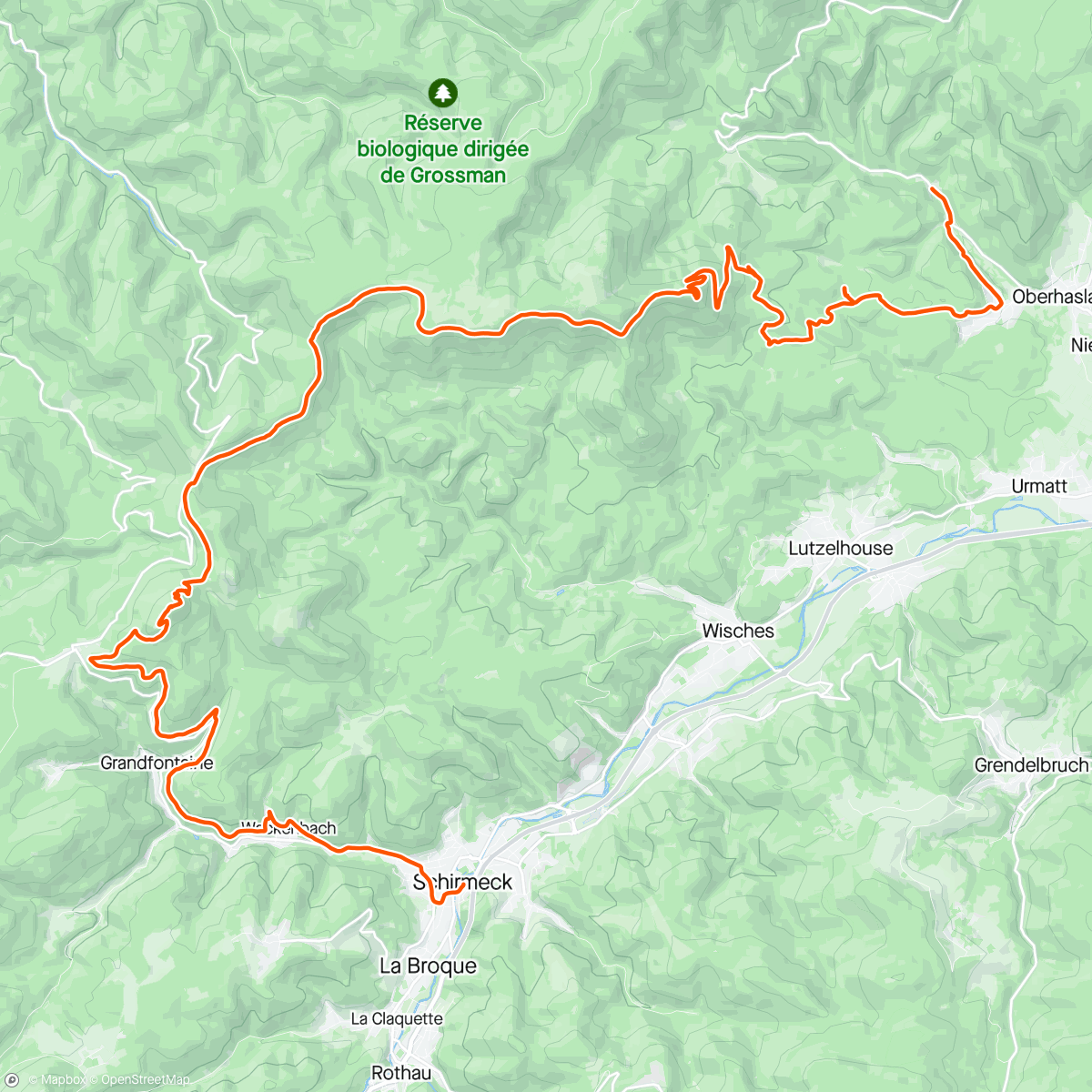 Map of the activity, S -16 _ E 2.4 _ Week-end choc 2/2 _ 36,2km D+1140