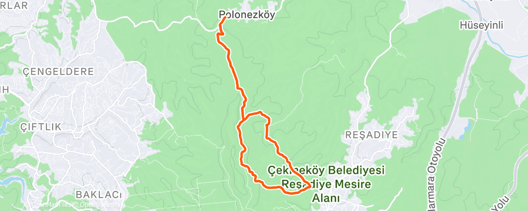 Map of the activity, Morning Trail Run