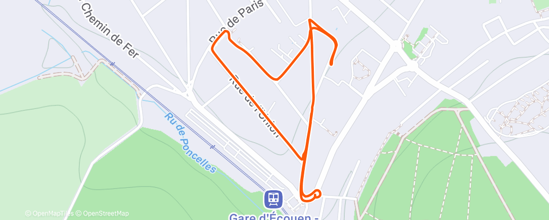Map of the activity, Afternoon Walk