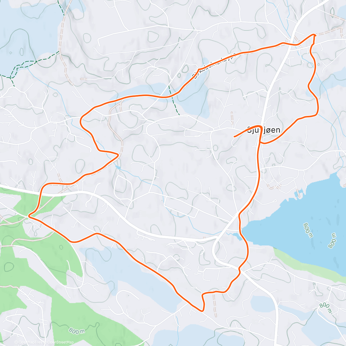 Map of the activity, Tur i vinden med Bjørg innom den nye serveringa på Matstasjonen