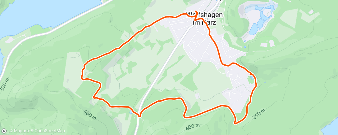 Map of the activity, Mittagslauf