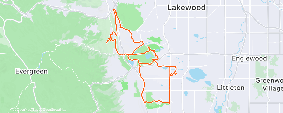 Map of the activity, Sunday Ride