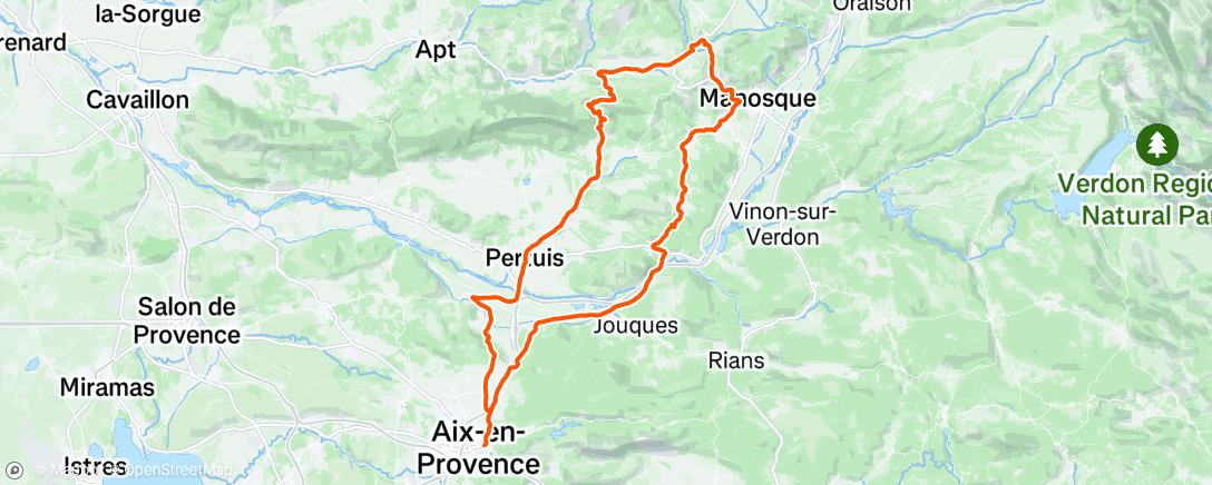 Map of the activity, Morning Ride