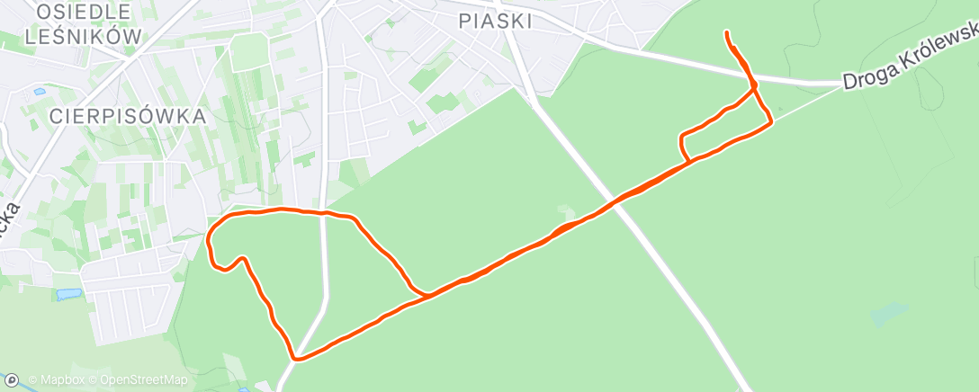 Map of the activity, Lunch Run