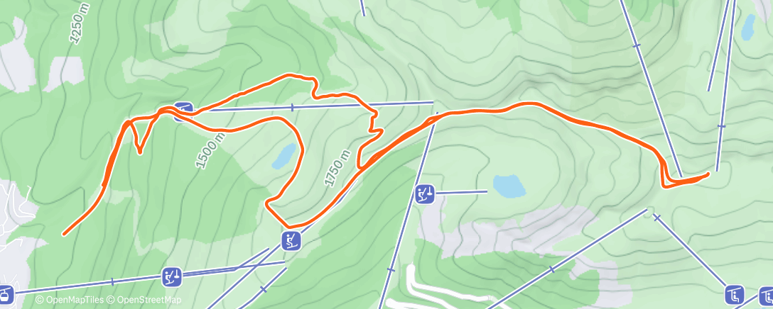 Map of the activity, Ski de randonnée le midi