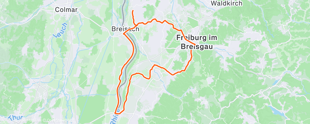 Karte der Aktivität „Mittagsradfahrt”