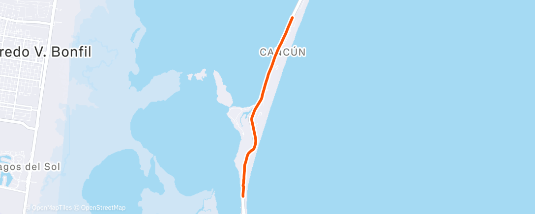 Map of the activity, Morning Run