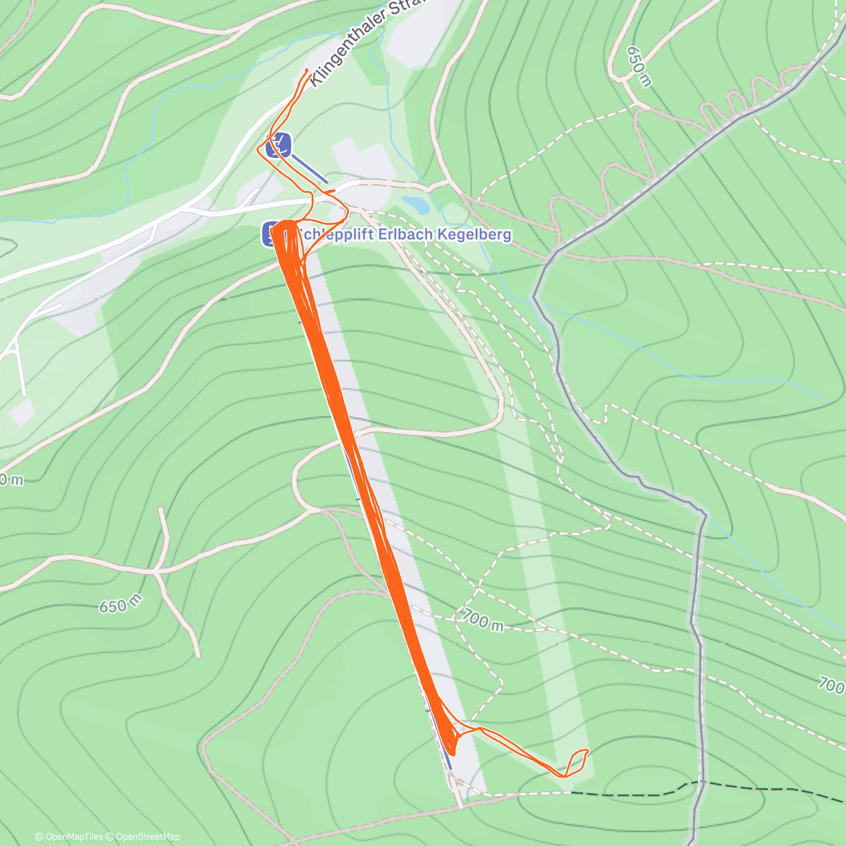 Map of the activity, Kegelberg Erlbach