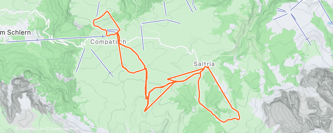 Map of the activity, Lunch Snowboard