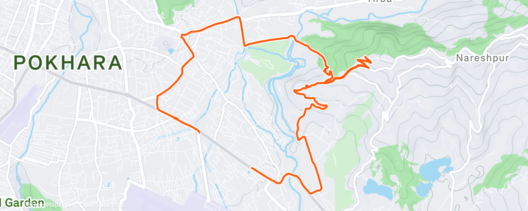 Map of the activity, Afternoon Mountain Bike Ride