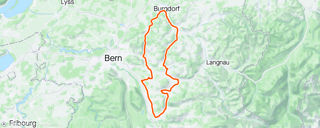 Mapa de la actividad (Krauchthal - Bigenthal)