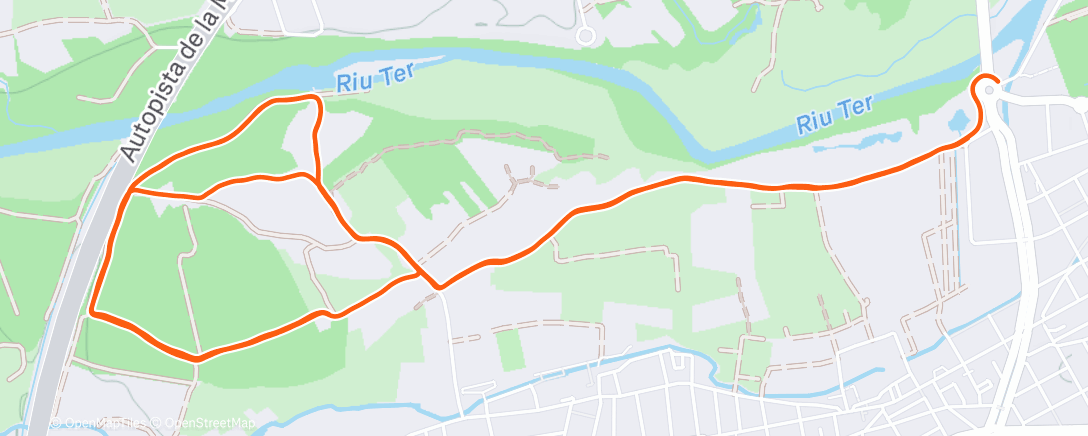 Map of the activity, Lauf am Morgen