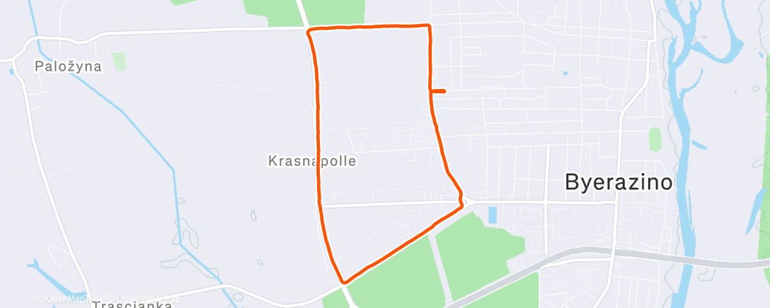 Map of the activity, Вечерний забег