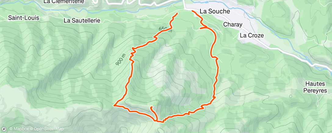 Map of the activity, Randonnée le matin