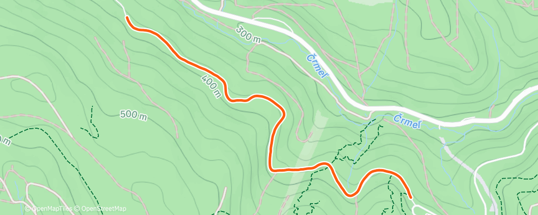 Map of the activity, Lunch Run