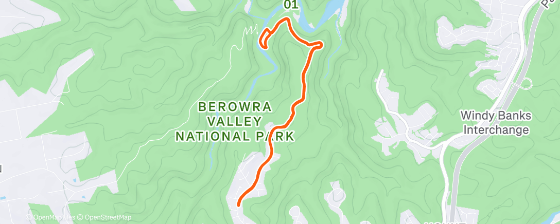 Map of the activity, Morning Run