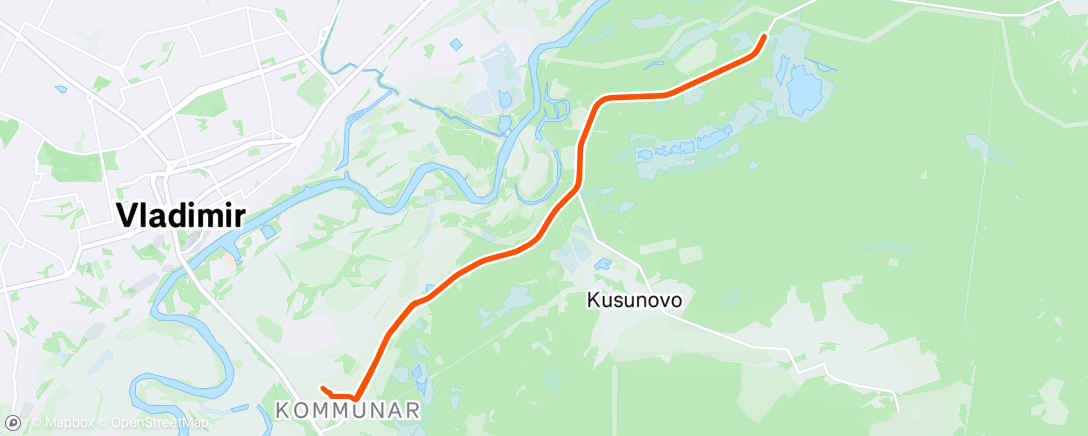 Map of the activity, Утренний забег