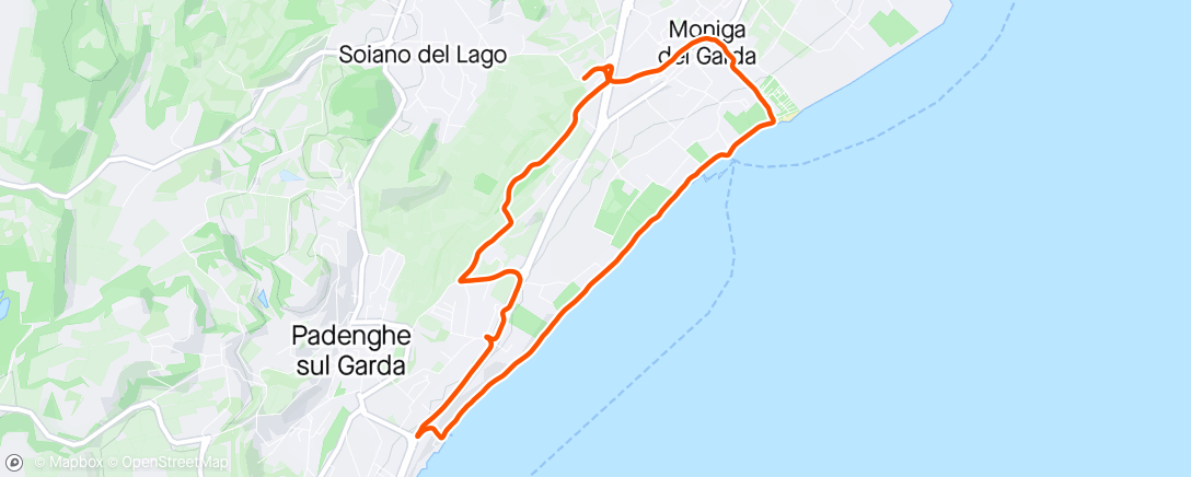 Map of the activity, After work, rondje lago di Garda