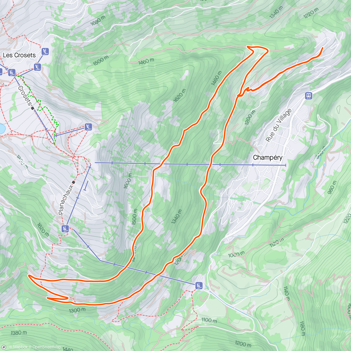 Map of the activity, Gravel Plus de lacroix
