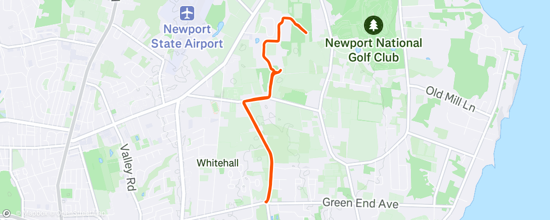 Map of the activity, Afternoon Run