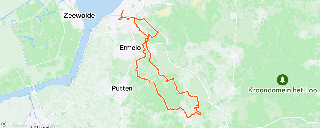 Map of the activity, Challenge ijsje 🍨 50 km voldaan ✔️